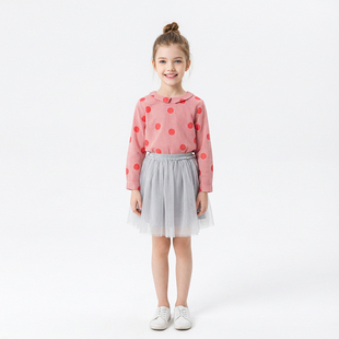 上衣新款 Hello Emily洋气童装 粉色长袖 女孩中童超好看衣服901 春装