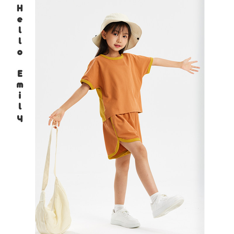 2件夏男女儿童短袖两件套