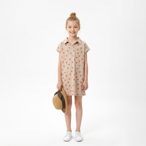 卡通狐狸t恤裙短袖夏装公主裙子