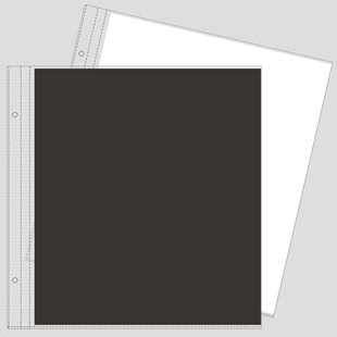 牛皮纸 替换内页：特大PP袋相册专用 白色 黑色 拙木纸品