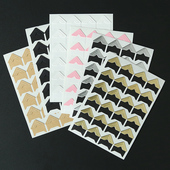 6张套组 配件工具材料 DIY粘贴相册影集 纸质相片角贴 拙木纸品