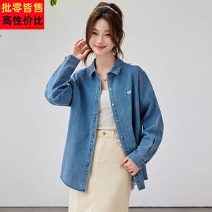 牛仔外套女春款2026新款轻奢高级感洋气减龄衬衫时尚休闲长袖上衣