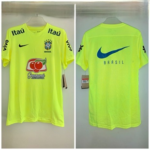 BV6709正品 速干透气T恤 耐克NIKE巴西队足球训练比赛服DIY短袖