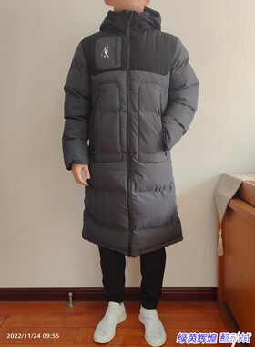 CP22865潮牌SOCCERJUNKY足球狗冬季训练保暖加长款运动棉大衣棉服