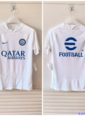 DO7823耐克NIKE国际米兰DIY短袖足球训练服国米速干圆领运动T恤