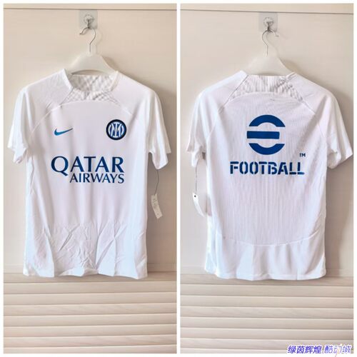 DO7823耐克NIKE国际米兰DIY短袖足球训练服国米速干圆领运动T恤