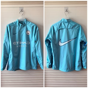 CI4719中超耐克NIKE半拉链风雨衣鲨鱼皮DIY曼城球员版足球训练服