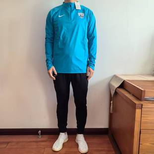 FB2792耐克NIKE中超长袖半拉链鲨鱼皮球员版足球训练服风雨衣