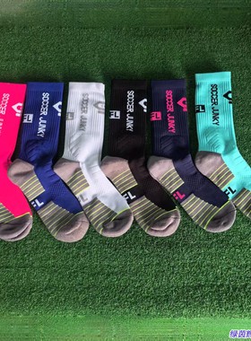 SJ21820足球狗soccerjunky潮流飞盘纯棉毛巾底运动袜中筒训练短袜
