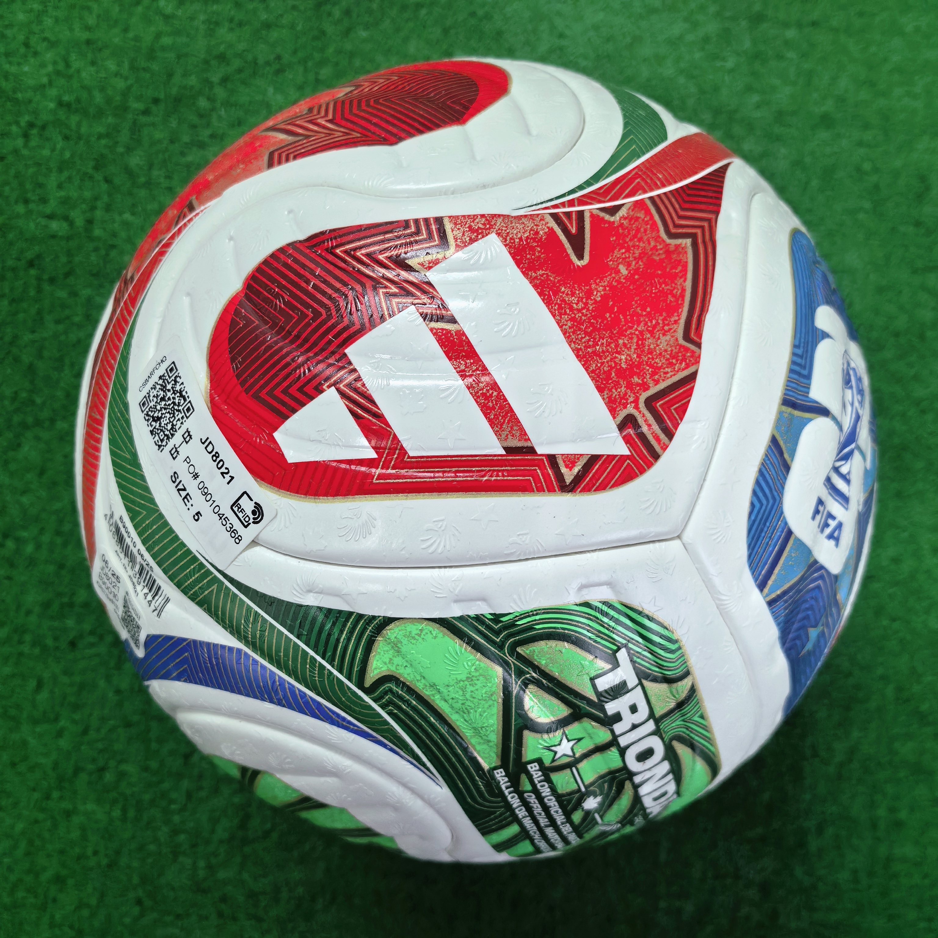 JD8021正品adidas阿迪达斯三重浪TRIONDA 26年FIFA世界杯比赛用球