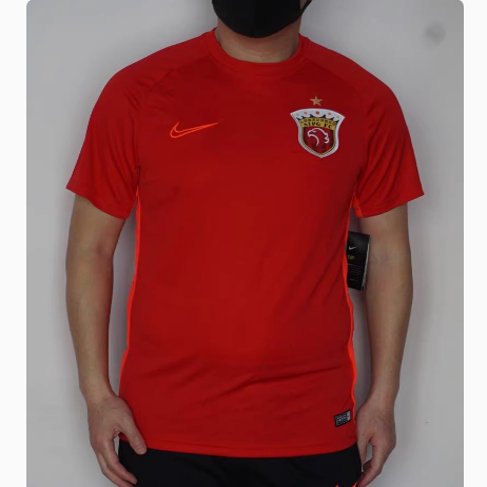 CI4661中超上港短袖足球训练服耐克NIKE跑步休闲运动健身针织T恤