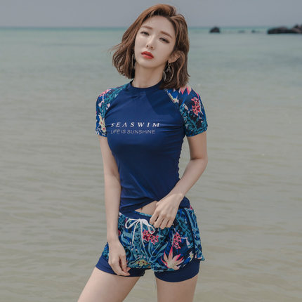 正品黛安芬韩版泳衣女夏2026分体保守遮肚显瘦温泉 ins风运动泳装