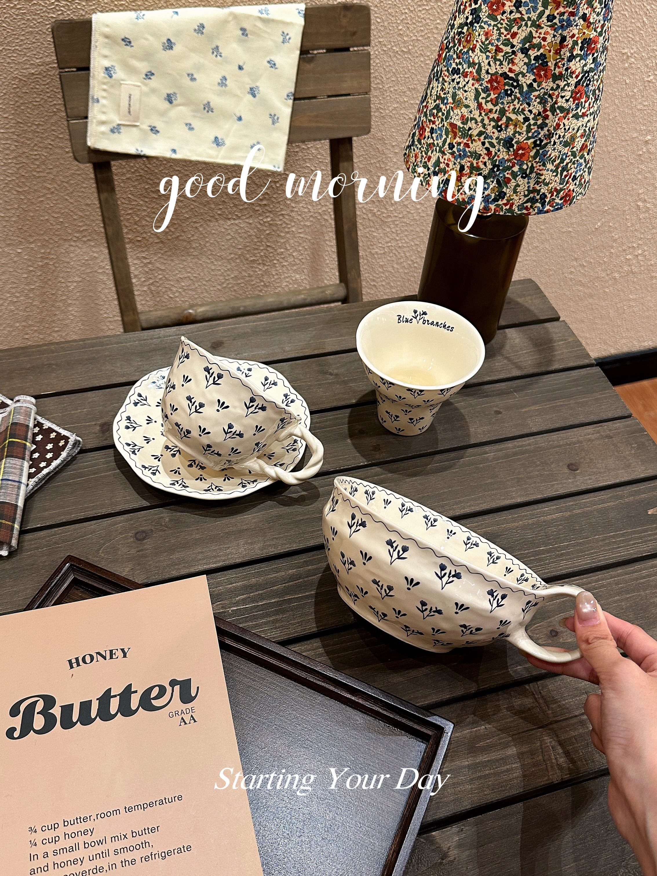 馨舒家一枝枝大肚酸奶碗釉下彩陶瓷把手沙拉碗家用创意碗盘礼物,模玩/动漫/周边/娃圈三坑/桌游,动漫水杯/居家/百货,淘宝优惠券,粉丝福利购,淘宝优惠卷