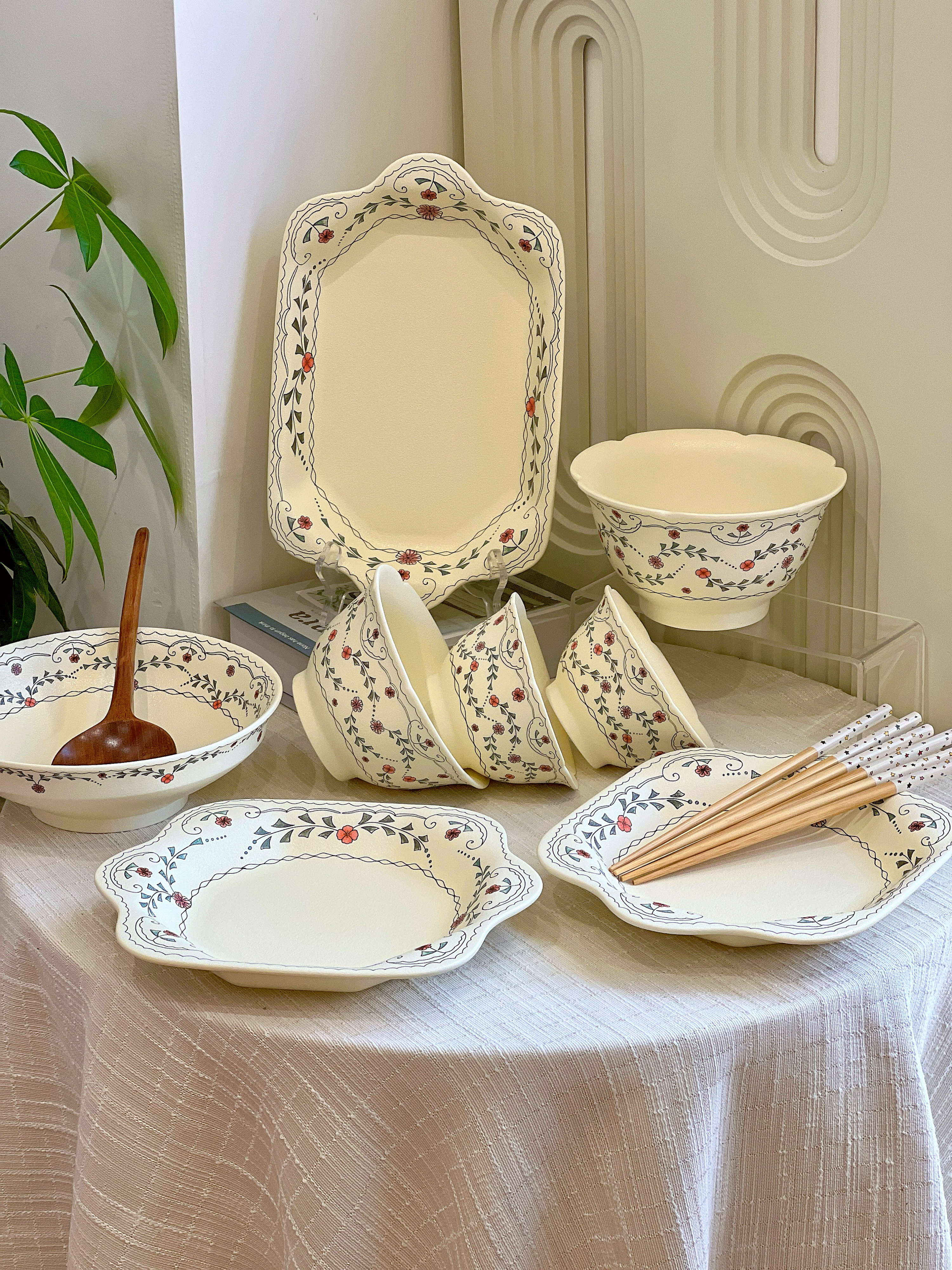 家用法式餐具套装高级感菜盘饭碗釉下彩碗碟鱼盘面碗实用乔迁礼物,餐饮具,碗,淘宝优惠券,粉丝福利购,淘宝优惠卷