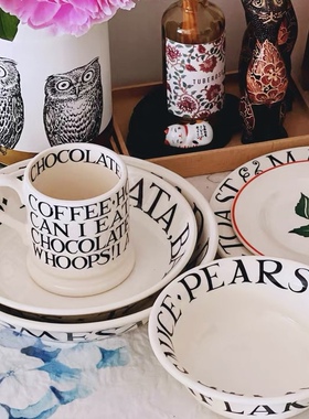 家用简约陶瓷餐具法文字母餐盘法式餐具碗碟釉下彩西餐平盘沙拉碗