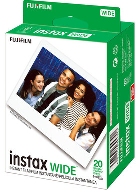 富士拍立得wide300/400/210宽幅白边相纸5寸通用一次成像正品现货