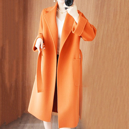 老钱大牌韩系高端赫本韩系气质双面羊绒大衣女羊毛呢子外套冬加厚