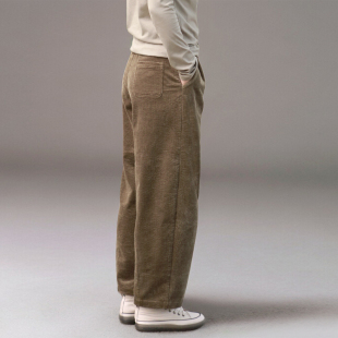 休闲长裤 宽松大版 出口转内销新疆棉灯芯绒 女款 2025秋冬条绒萝卜裤