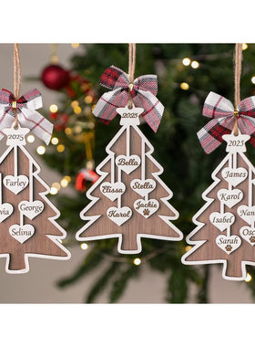 Christmas Tree Ornaments定制名字圣诞树装饰品圣诞树装饰挂件礼