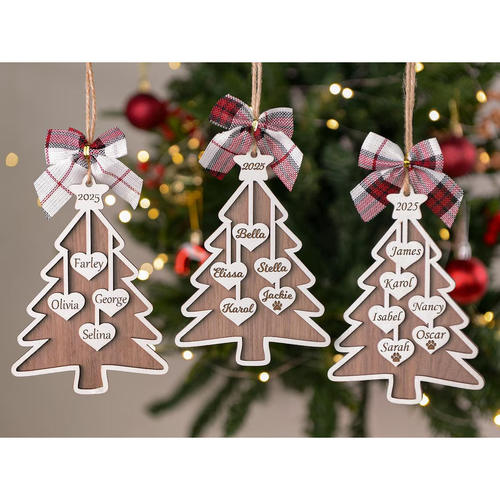 Christmas Tree Ornaments定制名字圣诞树装饰品圣诞树装饰挂件礼