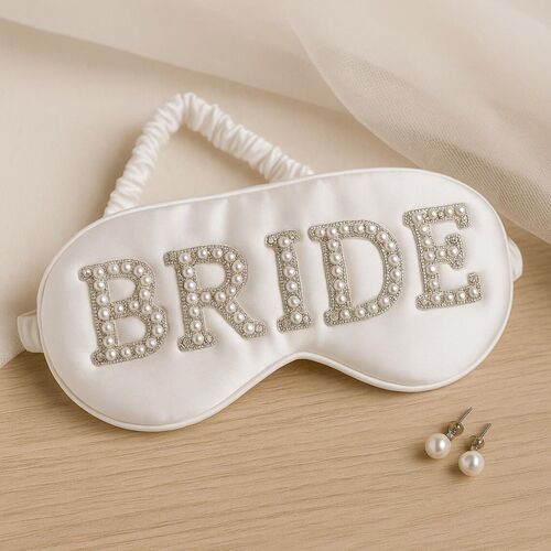 Bridal Shower Gift婚礼MRS BRIDE眼罩新娘单身派对伴娘礼物装饰