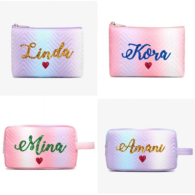 Custom MakeupBag定制名字化妆包伴娘礼物结婚生日母亲节礼物旅行