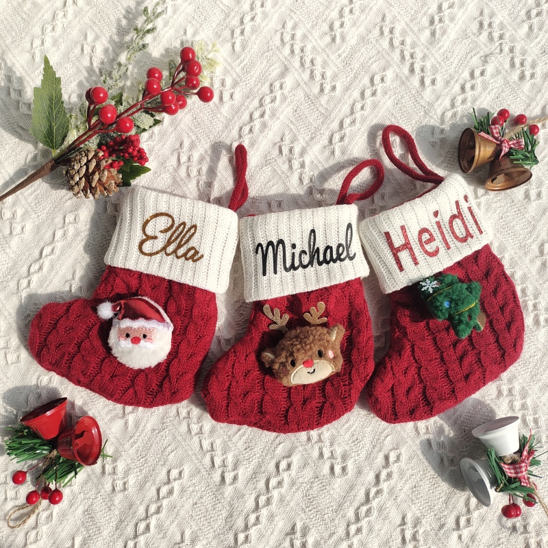 Christmas Gift定制名字圣诞袜子圣诞零食袋孩子圣诞礼物圣诞挂件