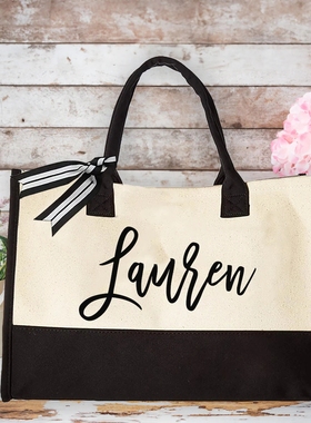 Personalized Name Tote Bag定制名字女士包沙滩包伴娘礼物伴手礼