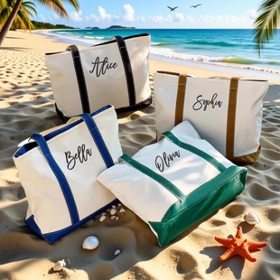 Custom Bag定制名字帆布包手提袋旅行婚礼伴娘礼品袋女士闺蜜礼物