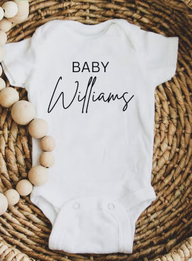 Custom Baby Onesie定制名字宝宝衣服新生儿连体衣哈衣新生儿礼物