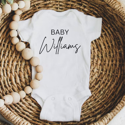 Custom Baby Onesie定制名字宝宝衣服新生儿连体衣哈衣新生儿礼物
