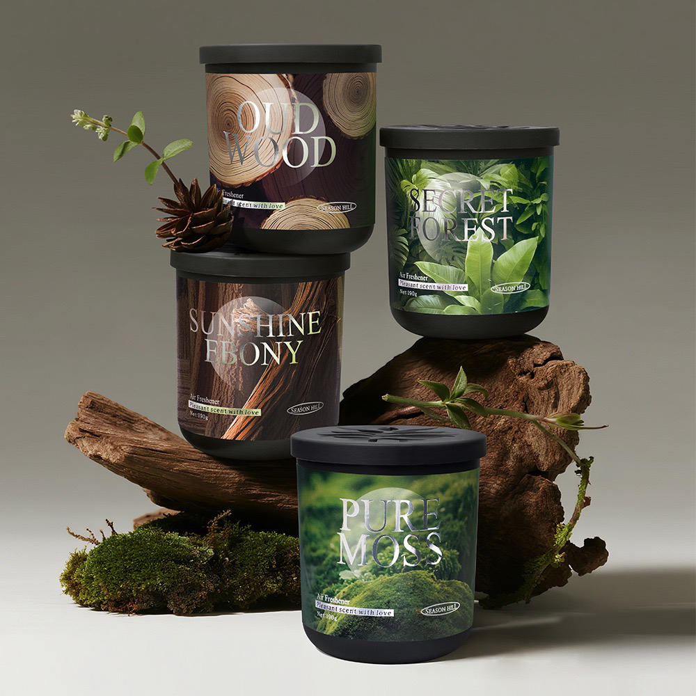 米乐家木质无火香薰车载固体香膏空气清新剂家用室内持久留香香氛