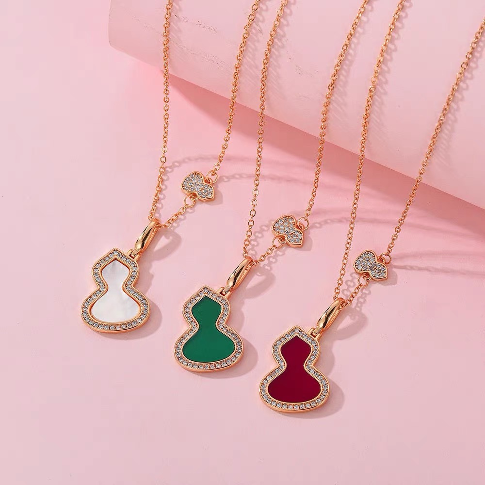 925纯银葫芦项链女轻奢小众设计感锁骨链2025新款爆款高级感颈链