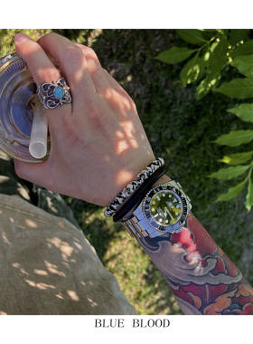 腰果花豹纹复古手链阿美咔叽