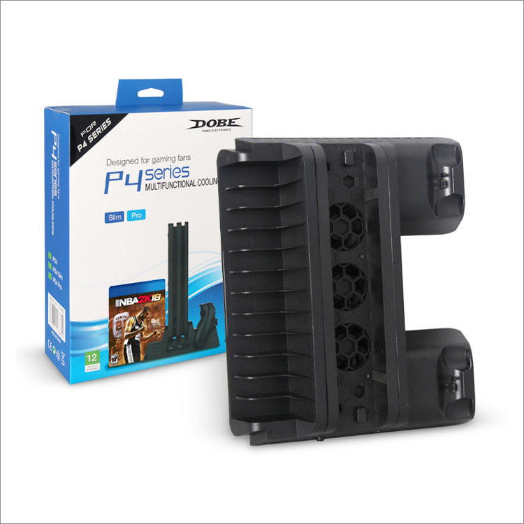 TP4-882 PS4/SLIM/PRO多功能散热底座 PS4底座散热风扇+碟架+双充