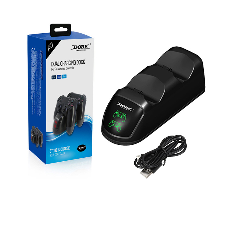 DOBE TP4-889 PS4游戏手柄座充PS4slimPRO手柄双充PS4手柄充电器