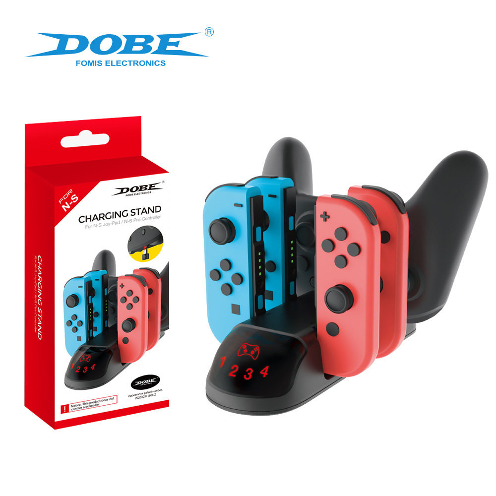 Switch多合一充电底座Joycon左右手柄座充NSPro手柄二合一座充