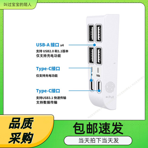 PS5slim六合一USB2.0HUB