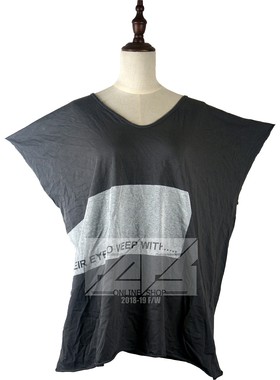 暗黑先锋 女士短袖T恤 印字 纯棉 破坏破洞 Oversize Tee drkshdw