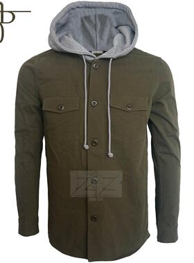 日单外贸军绿色连帽衬衣 Military M-65 改良款 2号 M65 中厚纯棉