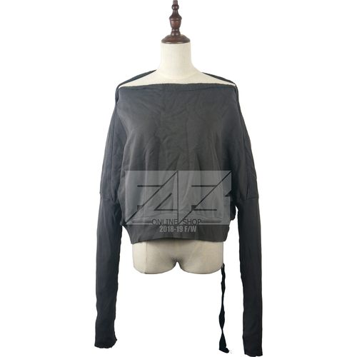 暗黑肩棉深灰色女士一字先锋套头