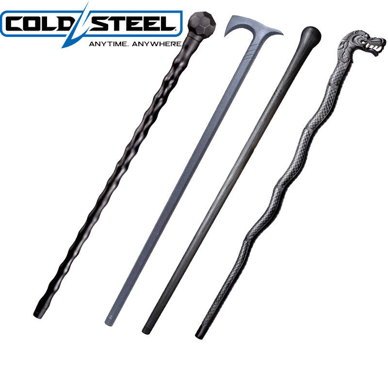 美国冷钢ColdSteel塑钢手杖祖鲁手杖/斧形徙步手杖/龙头手杖/防身
