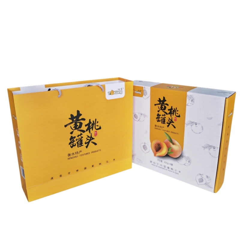 河北深州黄桃罐头桃享水果零食425克*6罐精装礼盒衡水特产