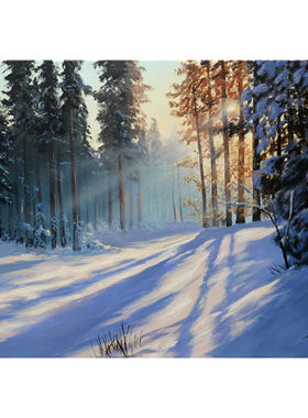 50*70cm 手绘 写实油画 丙烯画  山水 风景 高端油画 LJL涂