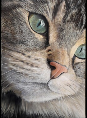 50*70cm 手绘 超写实油画 猫 动物  高端油画 LJL涂 风景 LJL涂