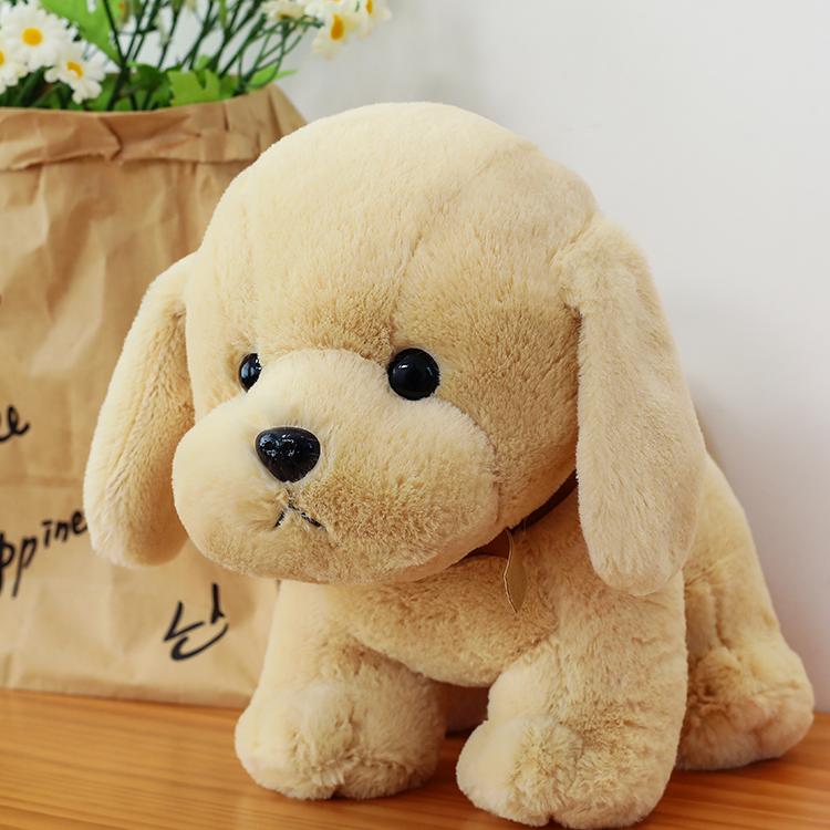 仿真动物狗雪纳瑞比熊趴趴狗毛绒玩具公仔摆件爪机娃娃生日礼物女