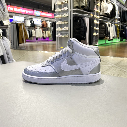 NIKE耐克休闲鞋女鞋银灰色2024冬季新款运动鞋中帮板鞋CD5436-108