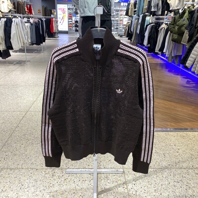 adidas阿迪达斯三叶草女外套26春FIREBIRD开衫编织夹克KE0202