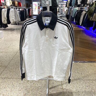 adidas阿迪达斯三叶草男卫衣26春款3S PL运动休闲长袖T恤KE3575