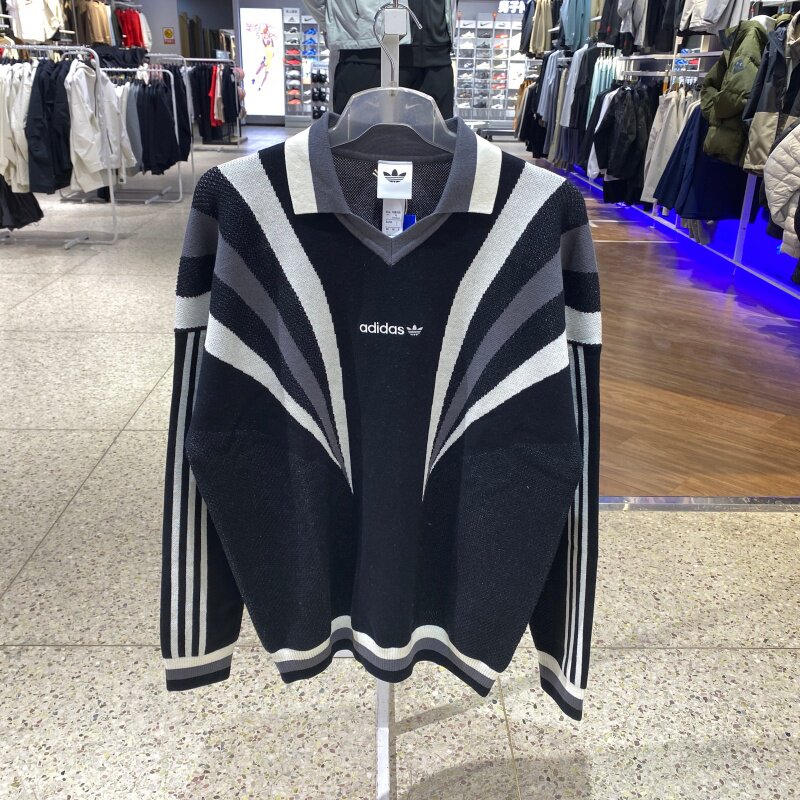 adidas阿迪达斯三叶草男子卫衣26春款运动休闲针织套头衫KW2018